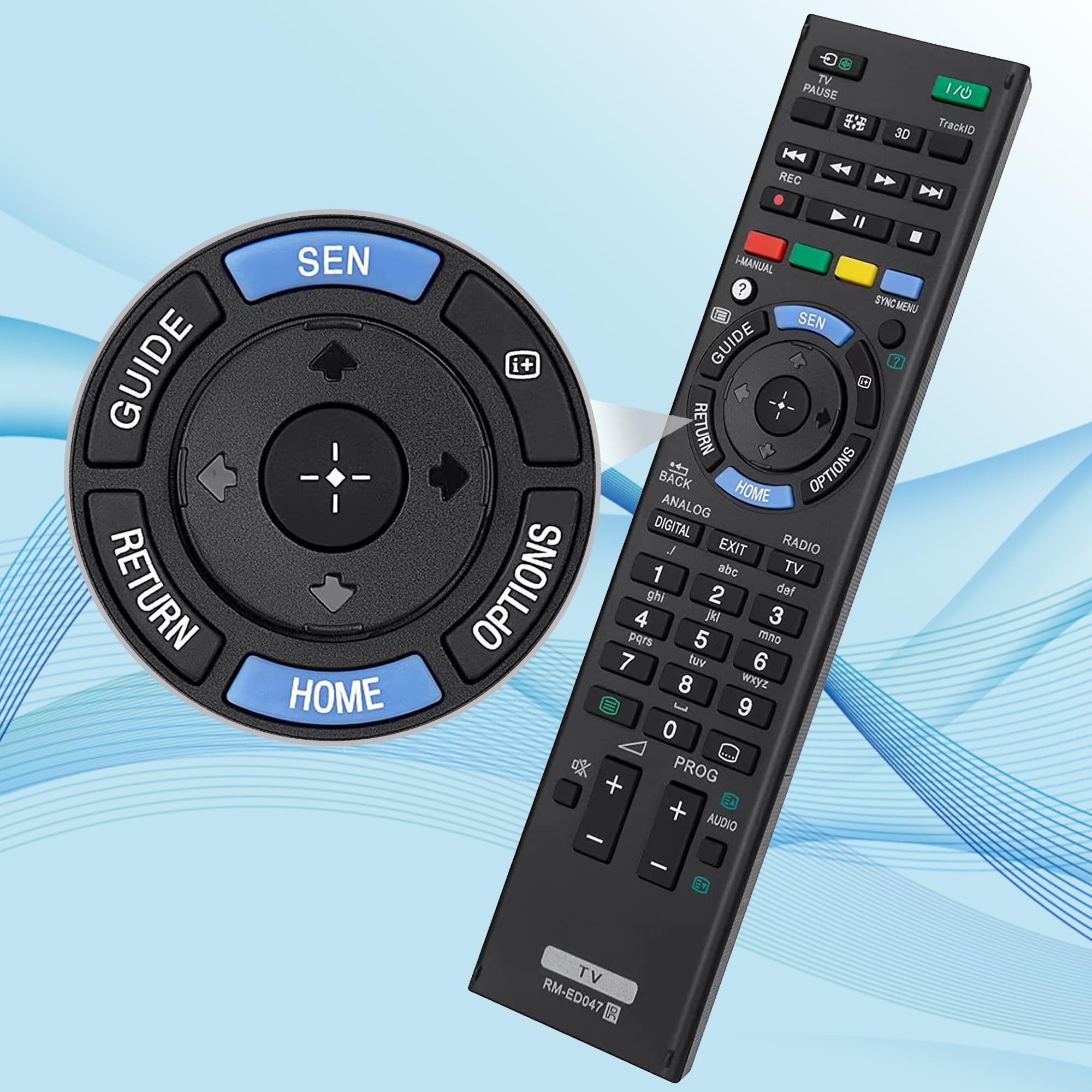 Télécommande De Rechange Sony Bravia Rm-Ed047 Pour