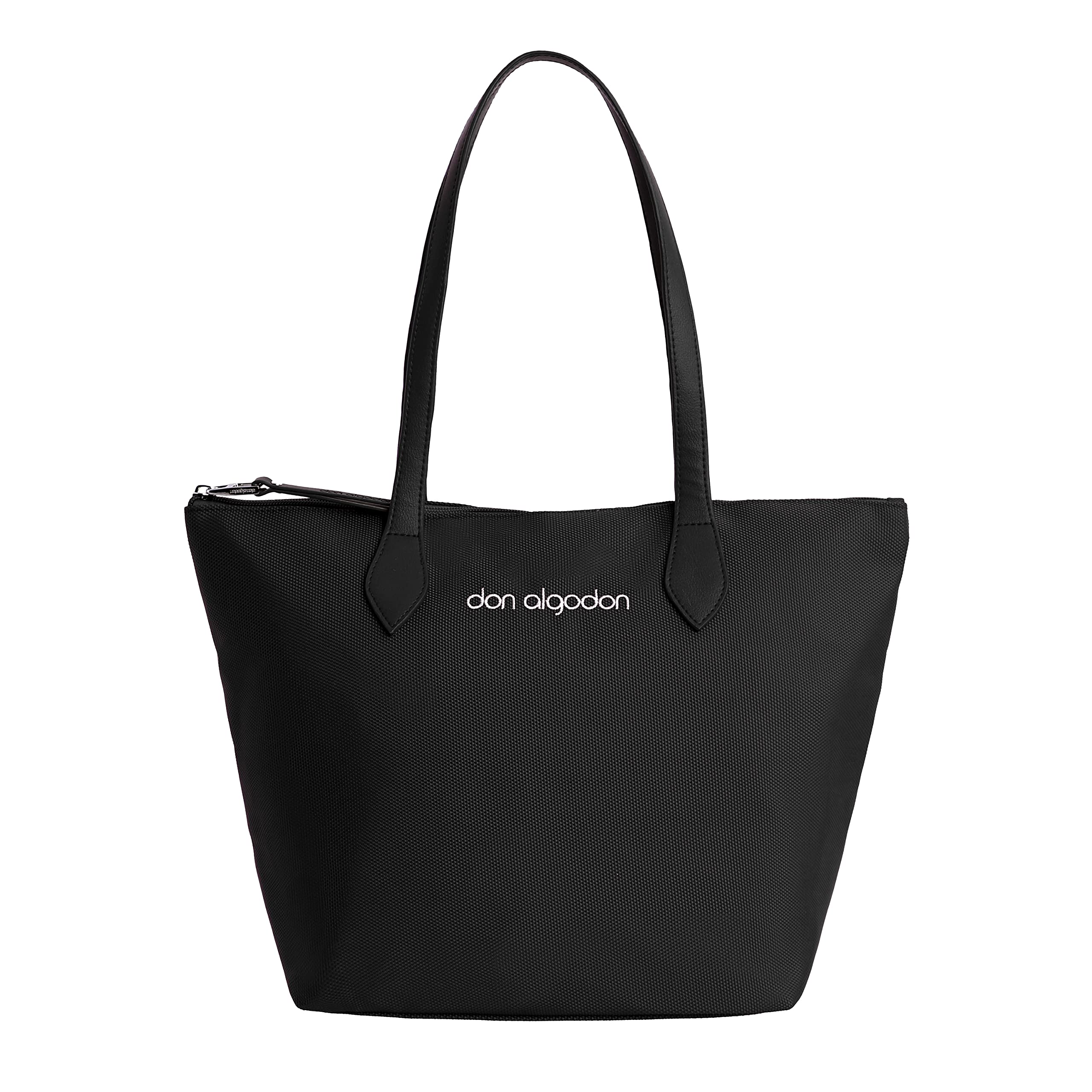 DON ALGODON Bolso mujer - Bolsos de mujer - Bolso shopper mujer - the tote bag con cierre de cremallera - organizador bolsos de mujer en el interior