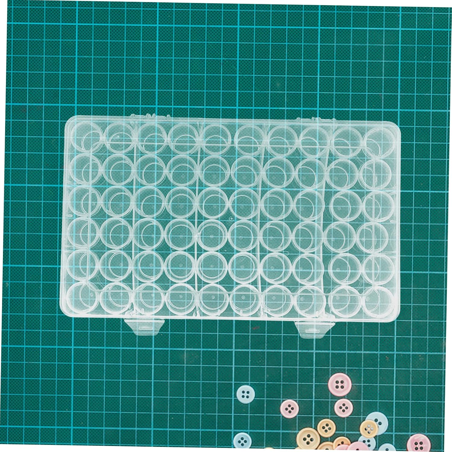 Totority Slots Plastic Storage Organizer for and Items Transparent Lightweight Case for Efficient Organization of Beads Crafts and Garden Supplies Portable Design for Easy Carrying
