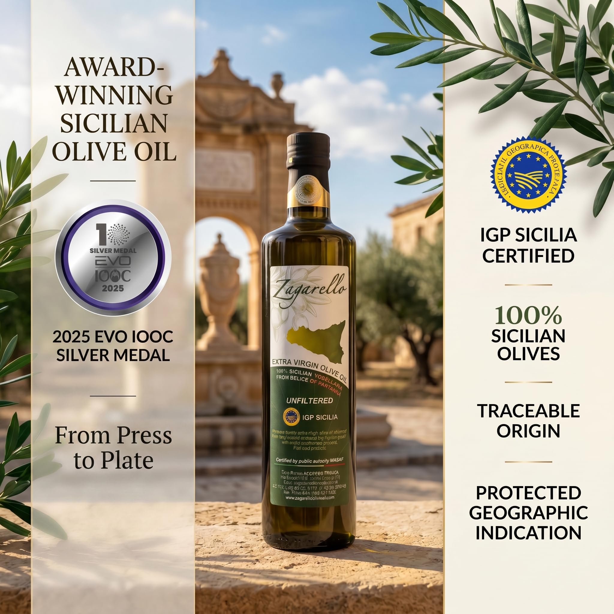 Amazon.com : Zagarello 100% Traceable Italian Olive Oil Extra