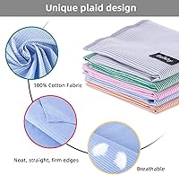 Vista 3 de Pañuelos para perros con estampado de rayas azules y pechera ajustable para razas de perro, lindo pañuelo de algodón para perros pequeños y XS