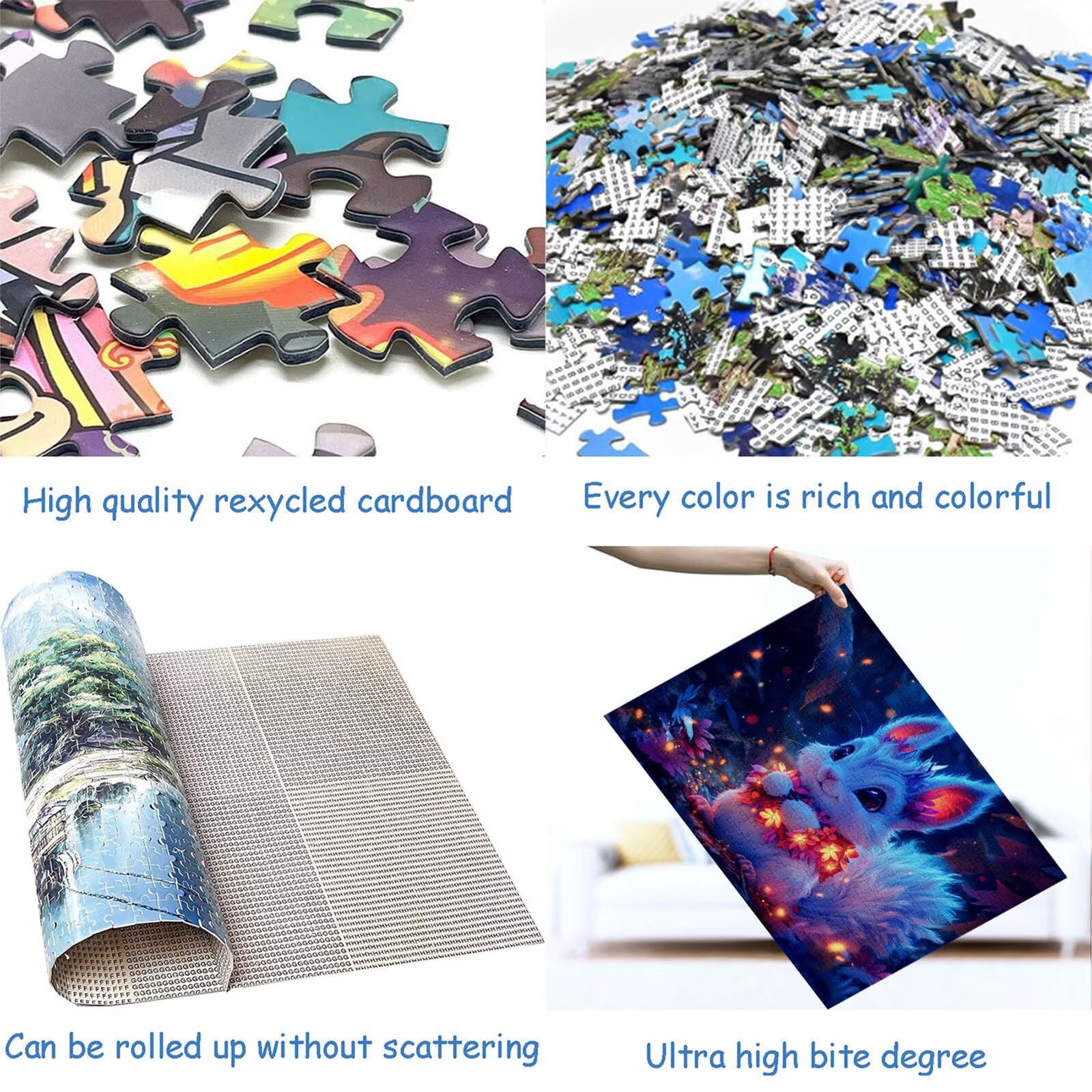 Puzzle 2000 elementów kreskówka dorosły królik 100 x 70 cm rzemiosło klasyczne 3D drewniana układanka do rodzinnych gier aktywnych, układanka do samodzielnego wykonania nawet do dekoracji ścian domu