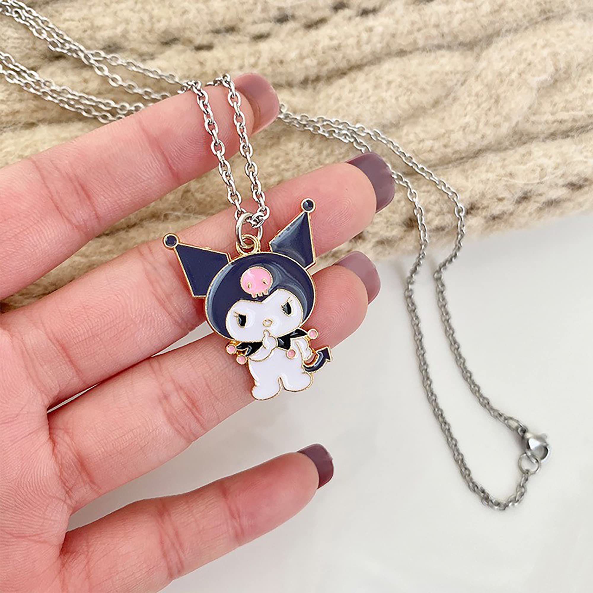 Kawaii Necklace My Melody And Kuromi Bff Necklace For 2 Cute Necklaces