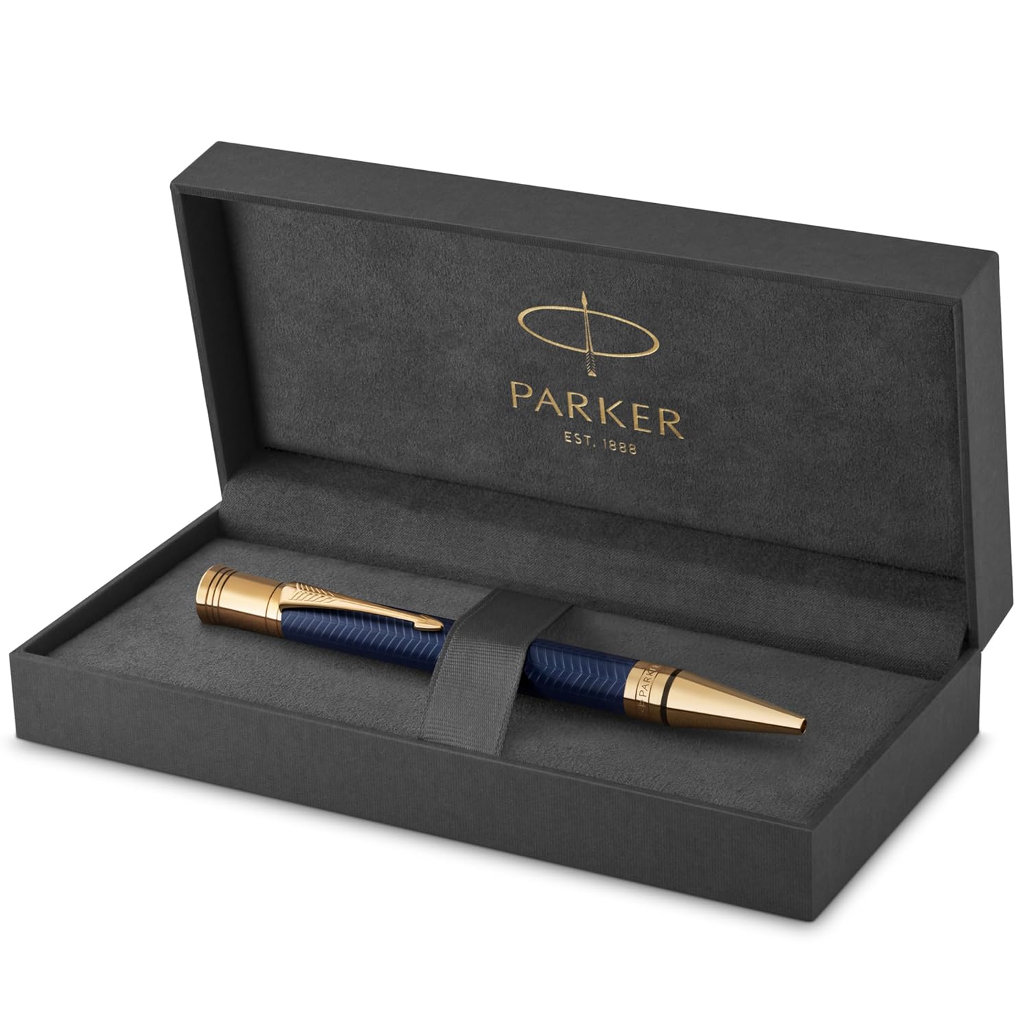 PARKER Duofold Ballpoint Pen, Prestige Blue Chevron with Medium Point Black Ink Refill (1931373) - Review, Price and Buying Guide
