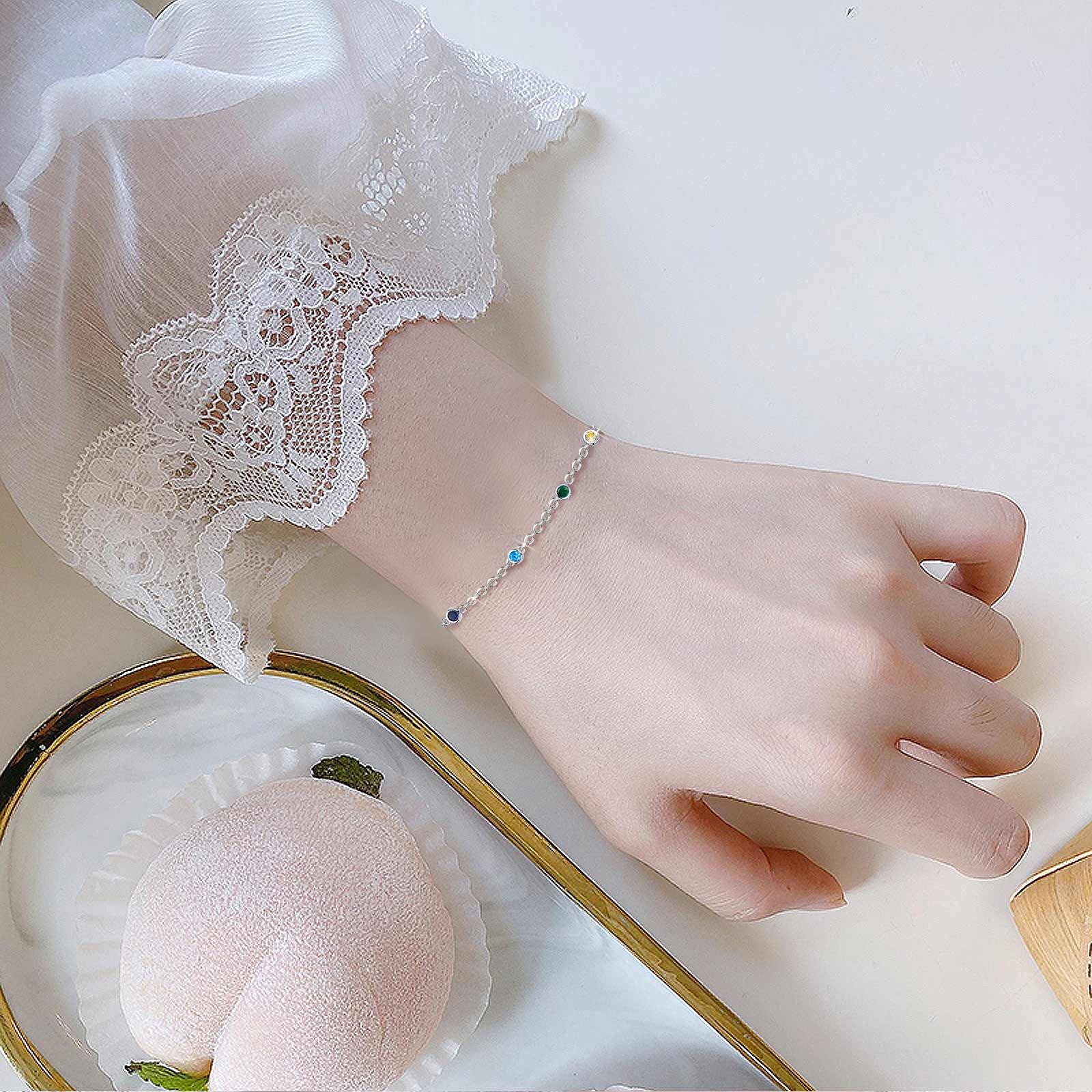 Pulsera de Chakra, pulsera de Yoga de plata de ley 925, joyería de Yoga para mujer, pulsera de 7 Chakras, amuleto, brazalete, regalos para mujeres y niñas