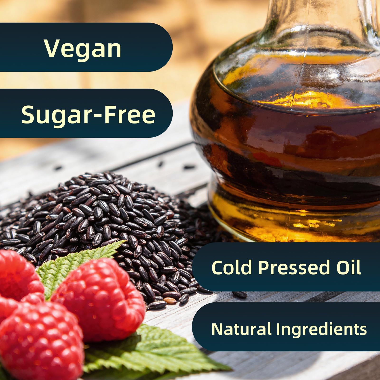 Black Seed Oil Gummies, Cold Pressed Black Seed Oil Supplement, 60 Count — Amazon image 7