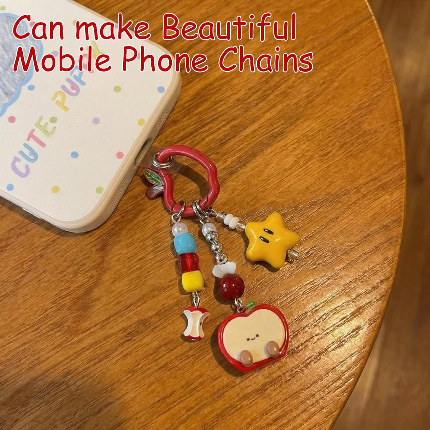 Red Apple Keychain for Women, Enamel Fruit Bag Charm & Purse Accessory, Solid Metal Glossy Keyring, Cute Teacher Appreciation Back to School Gift for Girls Students - Image 5