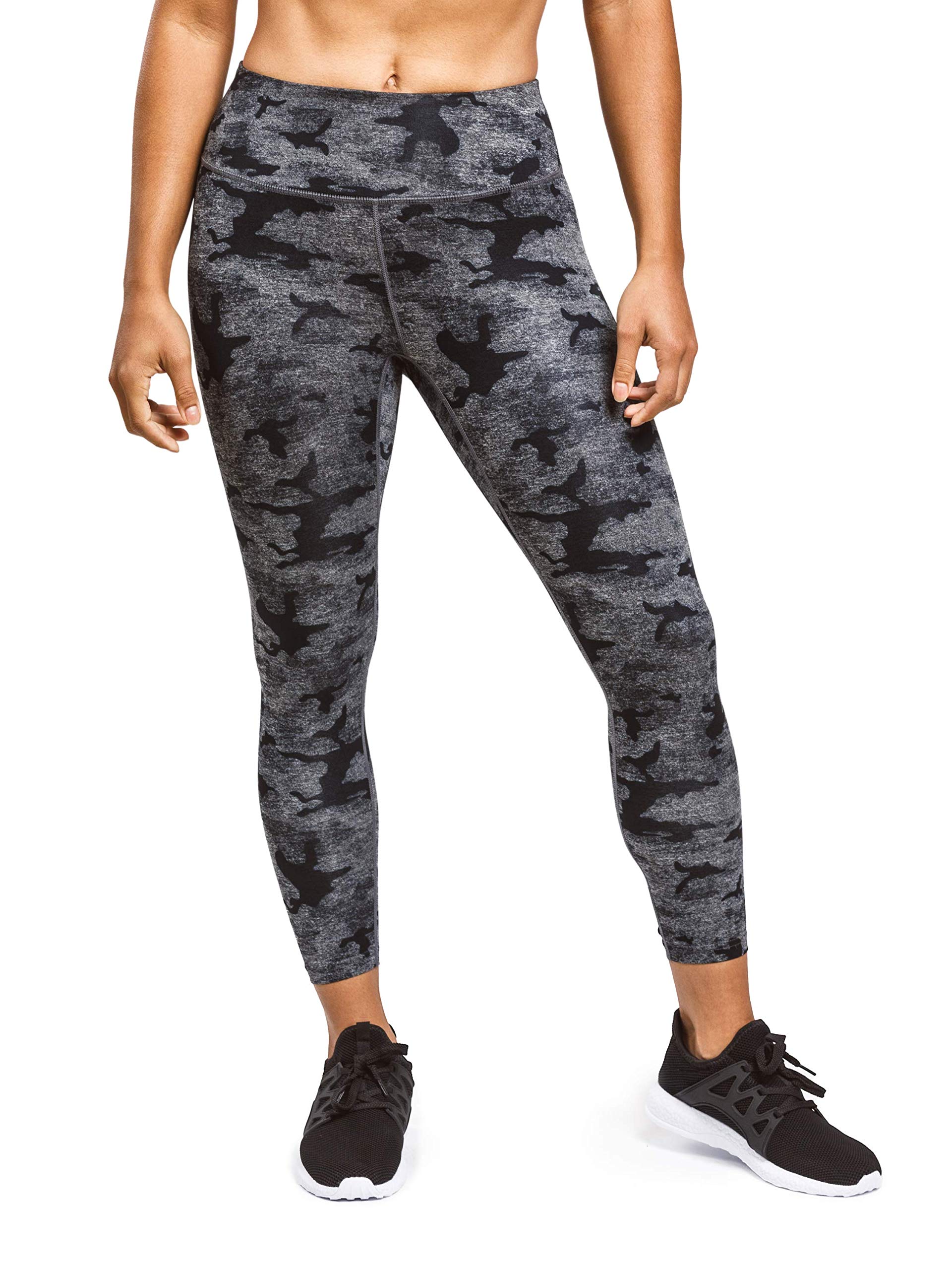 Sweat Shaper Women's Grey Camo Aode Sauna Leggings Compression High Waist Yoga Pants Thermo Sweat Capris