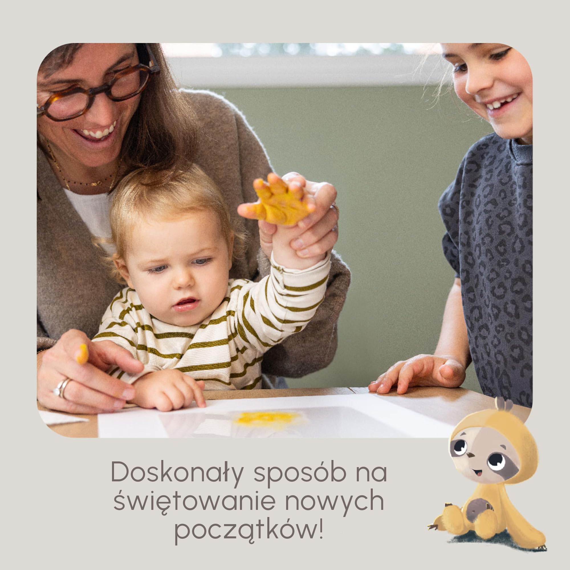 Tiny Love Family Prints, rodzinny zestaw odcisków palców, spersonalizowany prezent dla niemowląt, testowany dermatologicznie, nowy prezent dla niemowląt, baby shower, zestaw wszystko w jednym, 0+
