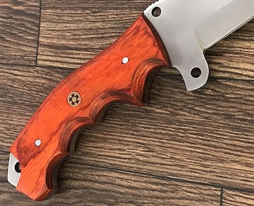 Miniatura 5 de Poshland TR-1168 Custom Handmad D2 Steel Tracker Knife - Mango Micarta marrón agarre perfecto