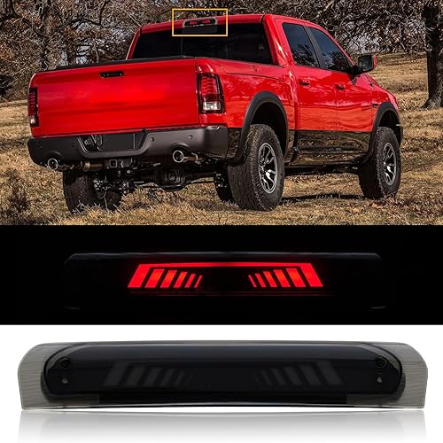 CMVT Auto Tercera tercera luz de freno para Dodge Ram 1500 2003-2009 Dodge Ram 2500 3500 TIME TUNNEL secuencial LED de montaje alto 2003 2004 2005 disponible en Yaxa Peru