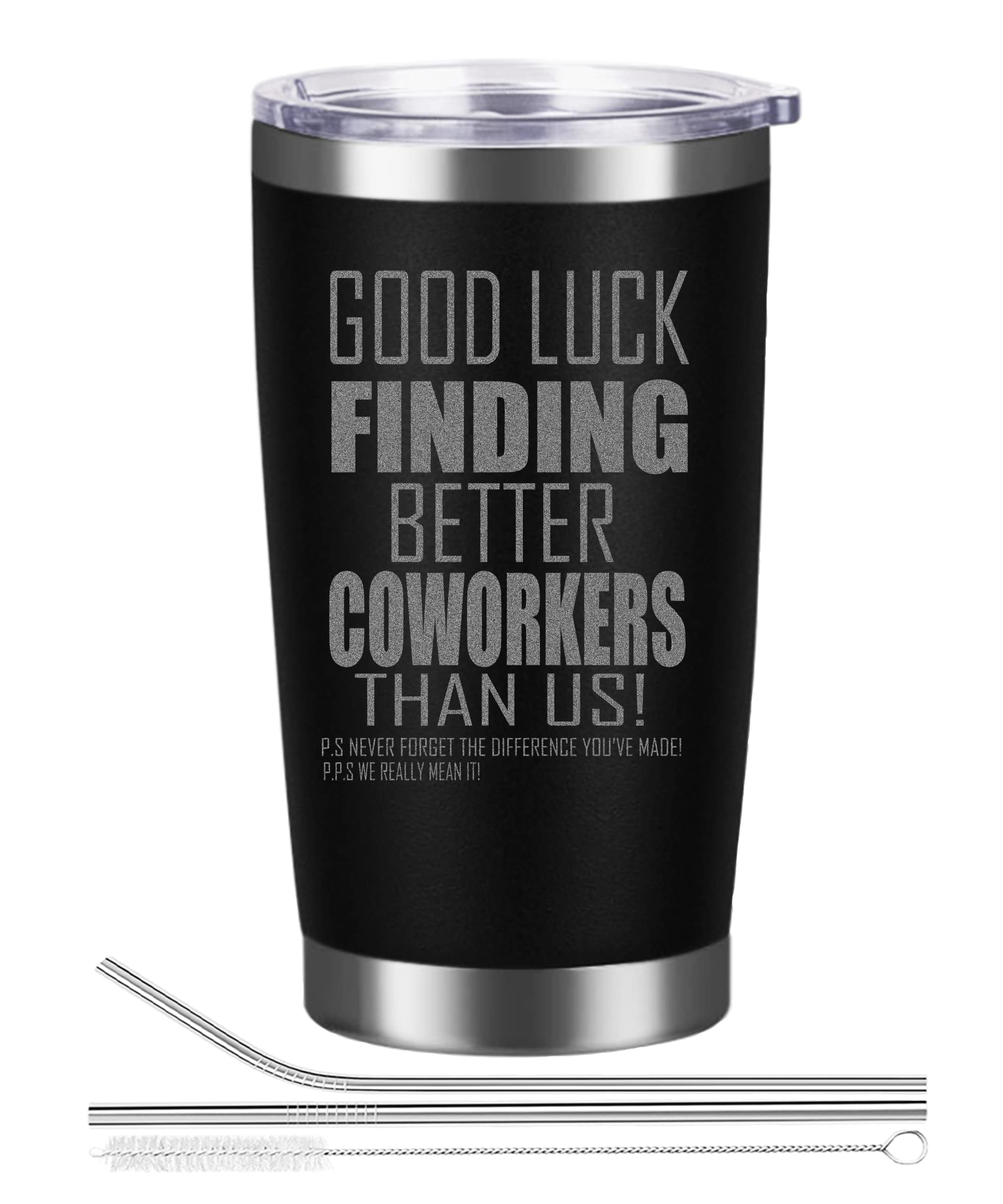 Retirement Gifts for Women & Men, Farewell Coworker Leaving Gifts, Going Away Gifts for women, Retirement Tumbler Black Double Wall Insulated ...