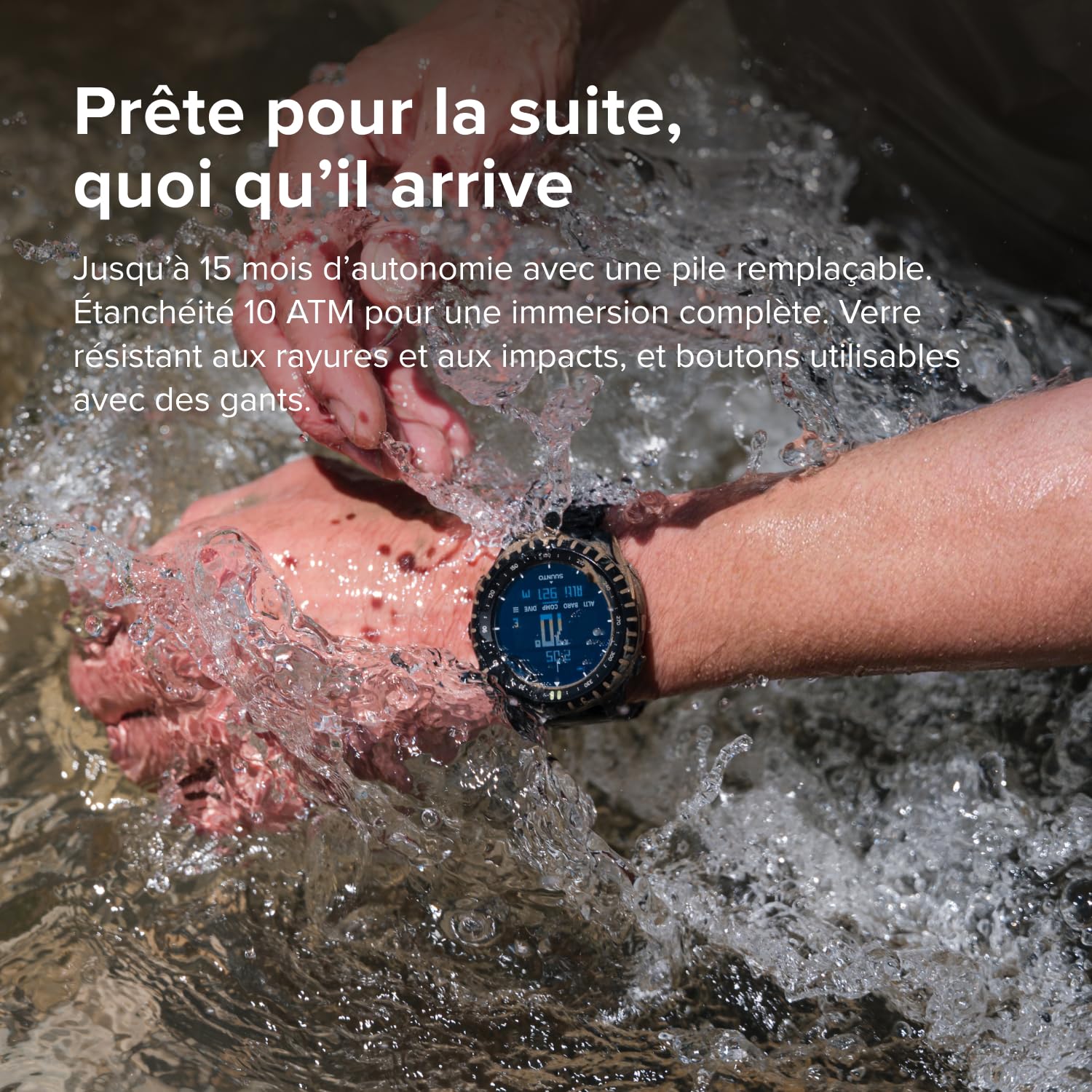 SUUNTO Core 2 Montre Outdoor, 10 ATM étanche, autonomie 15 Mois | Altimètre, Baromètre, Boussole, Alerte d'orage, Rétroéclairage rouge/vert, Suivi des pas, App SUUNTO, Noir