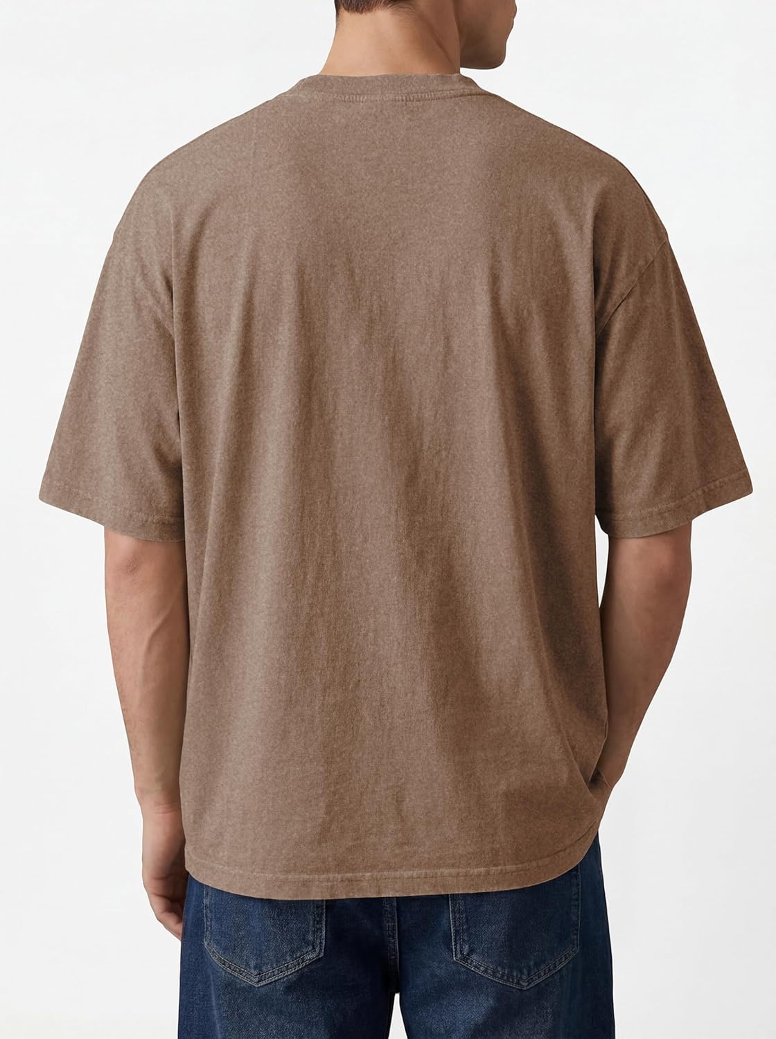 JMIERR 2 Pack Oversized T Shirts for Men Women Vintage Wash 100% Cotton Crewneck Heavyweight Tee Tops - Image 5