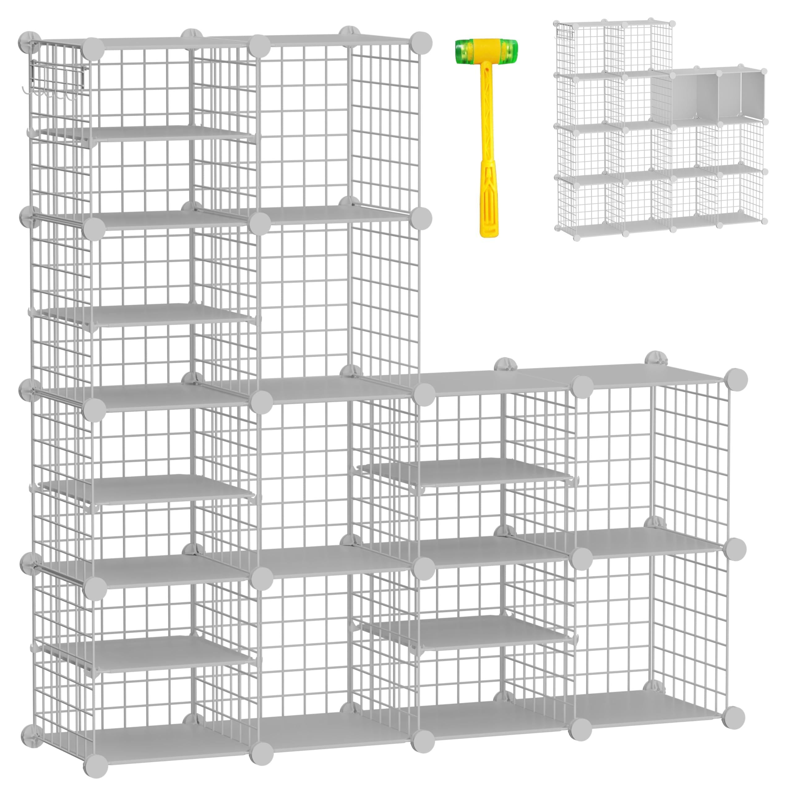 Snapklik.com : Wire Cube Storage Organizer, 12 Cubes Converted Into 14