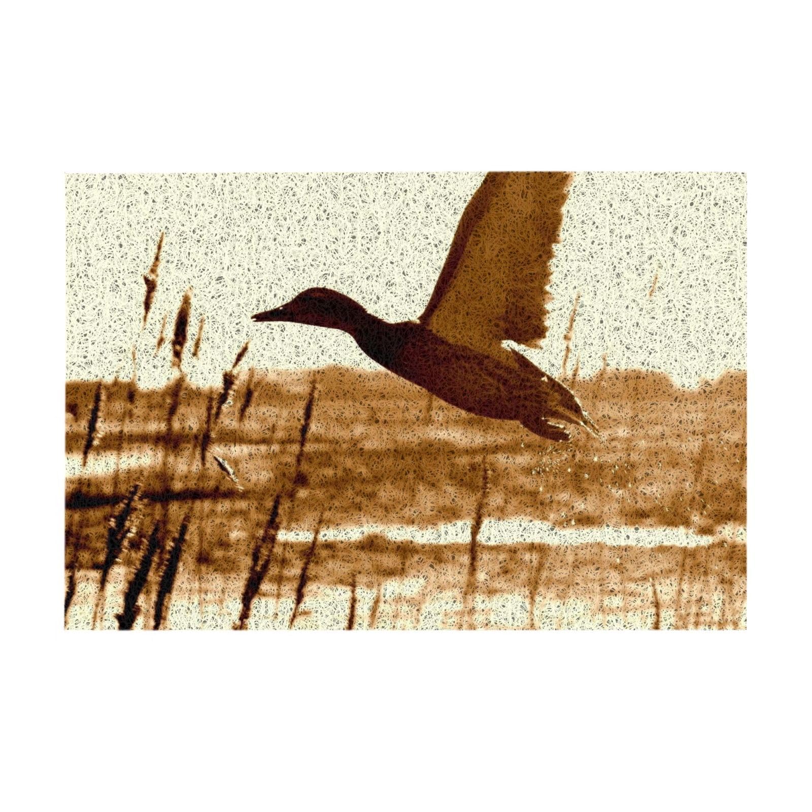 Paillasson en PVC absorbant marron canard d'une grande résistance
