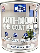 SIRAMICO COATINGS Anti-Mould Paint | 1 Litre | Superior 10 Year Anti Mould Resistant Paint for Bathrooms, Kitchens, Walls and Ceilings - Easy Brush & Roller Application