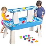 Water Table With Pump for Toddlers Ages 1.5-4 Years - Outdoor Play Table for Kids With Integrated Circulating Pump
