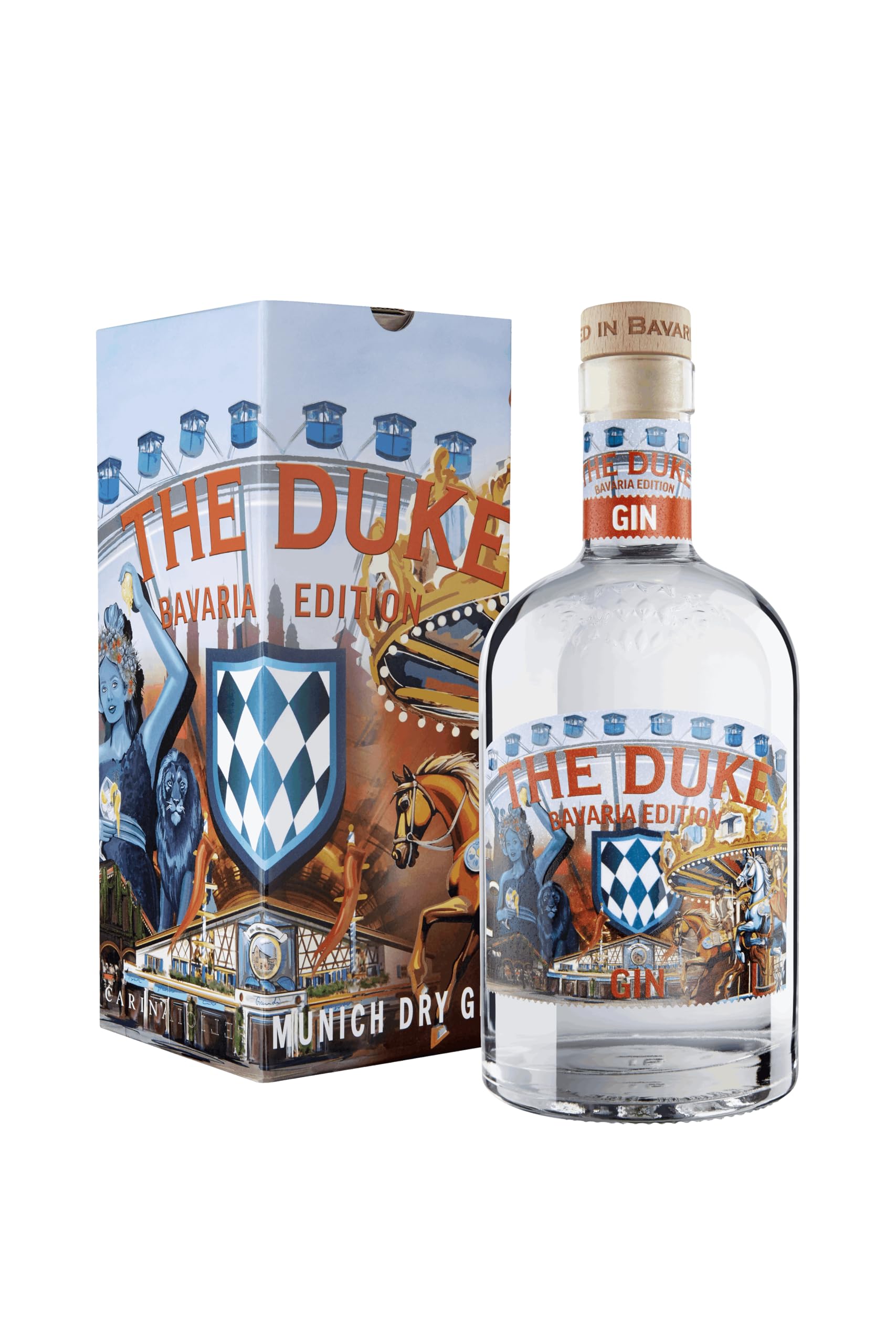 THE DUKE Munich Dry Gin Wiesn Edition - Handgefertigter, Bio-zertifizierter Gin aus München mit 13 einzigartigen Botanicals - limitierte Oktoberfest-Ausgabe, 45% vol (0,7 l)