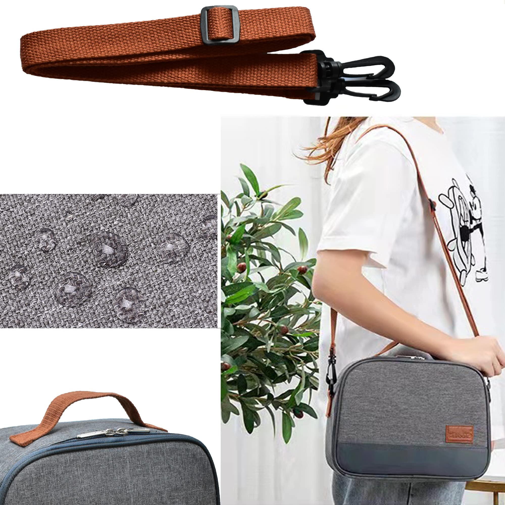 ZoneYan - Borsa da pranzo isolata, borsa per il pranzo, impermeabile, piccola borsa termica per il pranzo, mini borsa termica per bambini, per scuola, ufficio (grigio ZoneYan - Borsa da pranzo isolata, borsa per il pranzo, impermeabile, piccola borsa termica per il pranzo, mini borsa termica per bambini, per scuola, ufficio (grigio