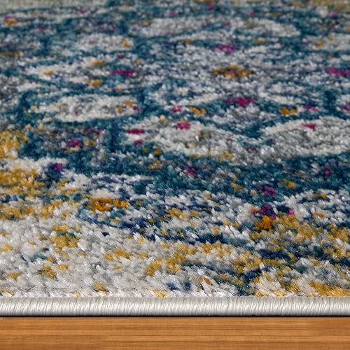 Miniatura 9 de Leick Home 594184 Laraline Runner - Alfombra vintage de medallón turco con collage de medallón fucsia desteñido, para sala de estar y dormitorio, 1