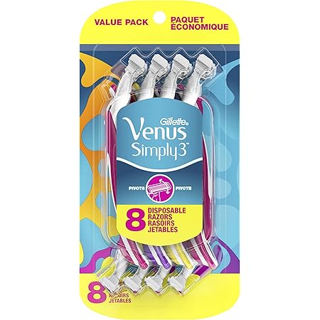 Gillette venus simply 3 sensitive women's disposable razors Clearance