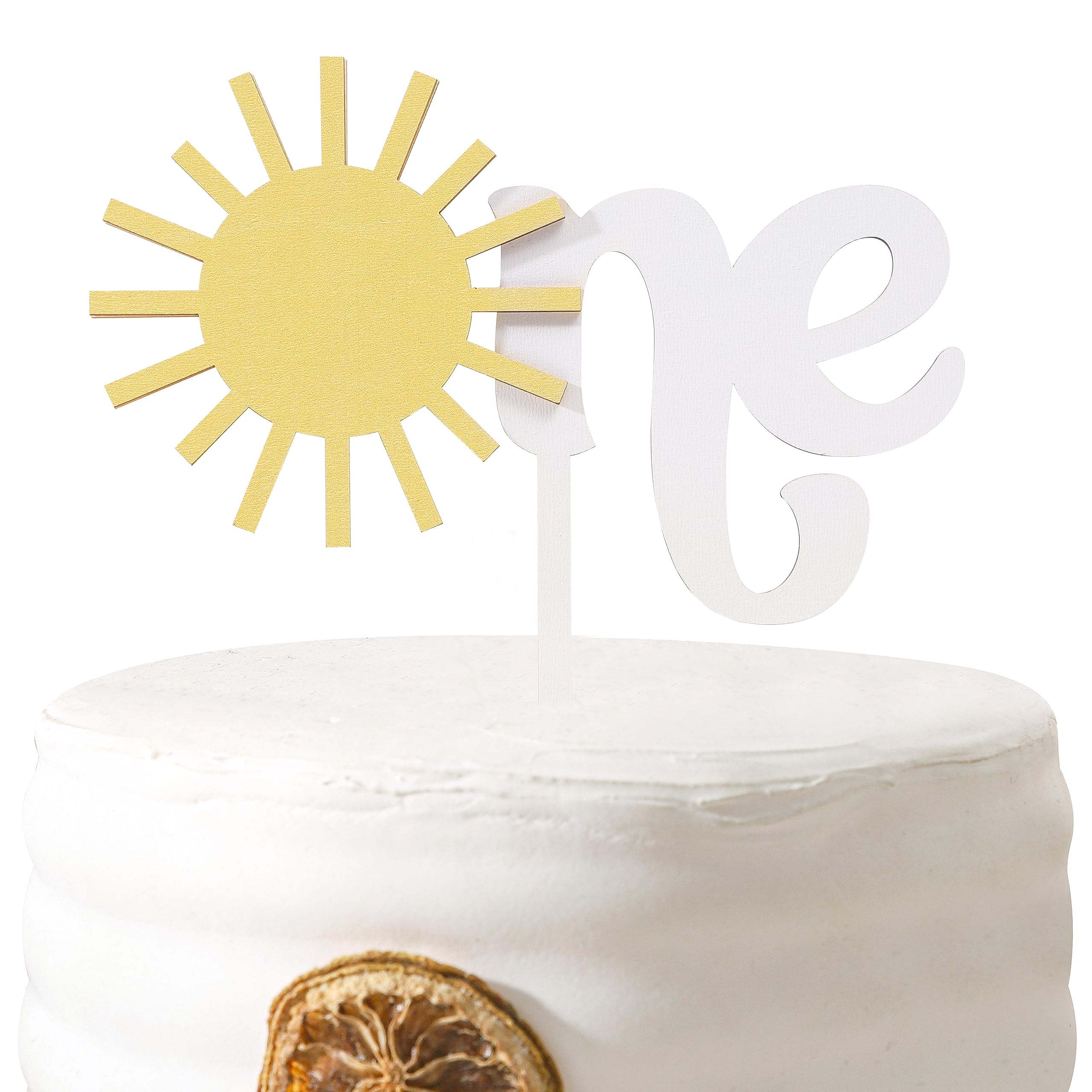 Here Comes The Sun Baby Shower Cake Topper Wood - Sunshine First Birthday Party Decoration, Wooden One Cake Topper For 1st Birthday Boy/Girl, Son Shine Party Decoration, Boho Sun One Cake Topper, You