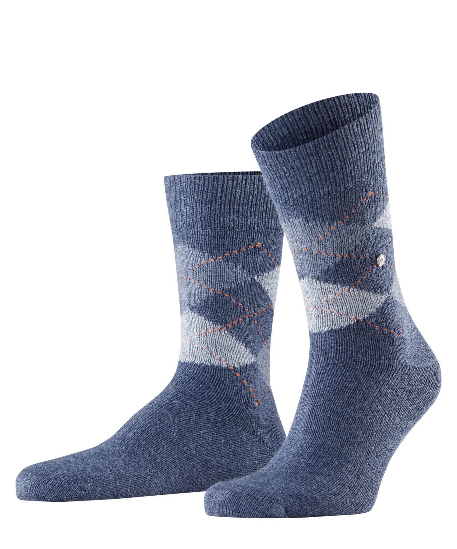 Burlington Socks Blue Preston Socks - Argyle One Size