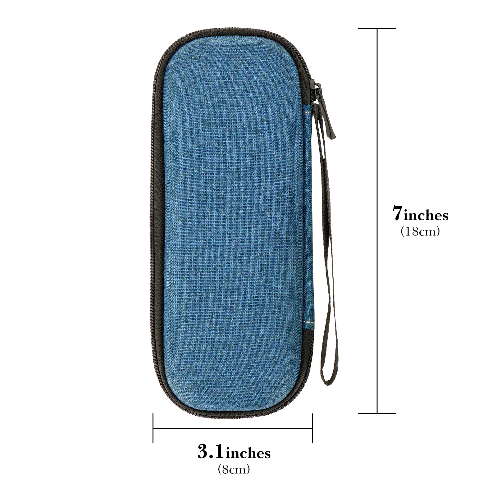 Linkidea Razor - Custodia da viaggio rigida, portatile, compatibile con Gillette Fusion5 Power & Mach3, custodia protettiva da viaggio per rasoio (blu navy)
