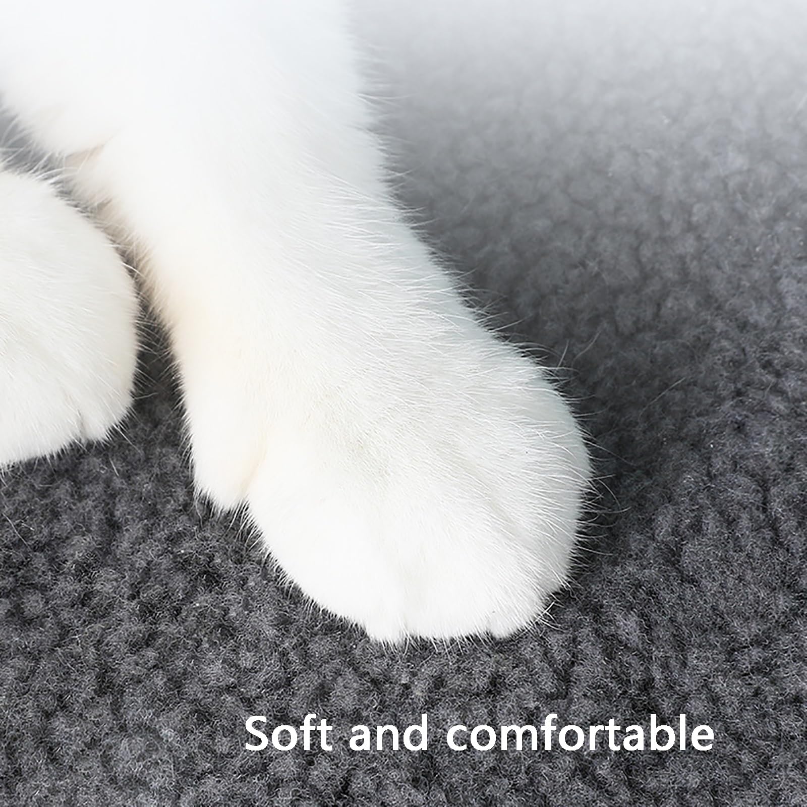 2 Stück, Selbstheizende Katzendecke, Selbstheizende Hundedecke, Abnehmbar und Waschbar, Warm und Bequem, für Den Innen- und Außenbereich Geeignet(White,Large)