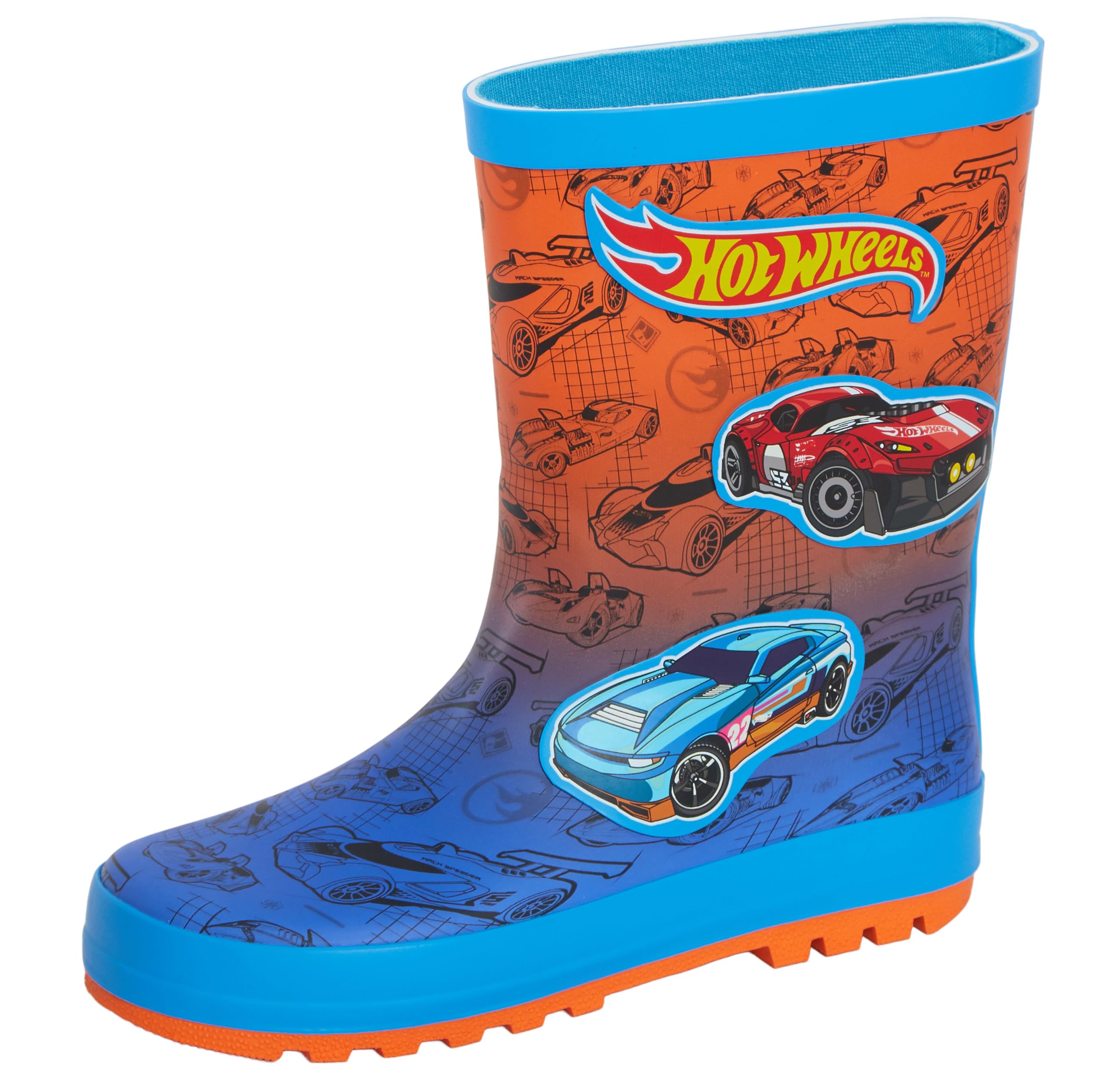Hot Wheels Gummistiefel für Kinder, Rennwagen, Regen, Schnee, Gummistiefel
