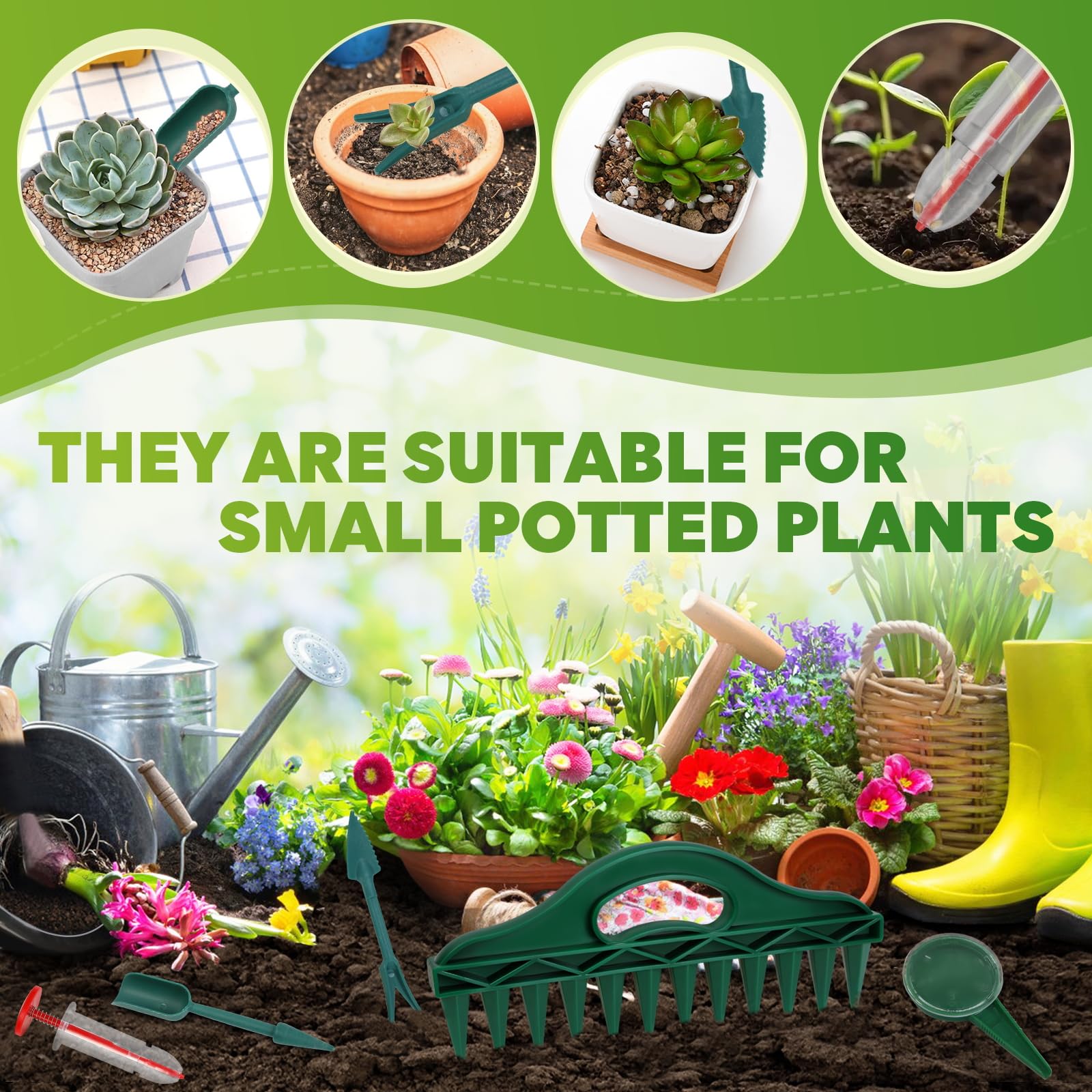 7 Pièces Plantoir à Bulbes,Semoir à Graines,Petit Outil de Semis Pratique pour la Culture de LéGumes et de Fleurs pour Serres,Jardins,Pelouses et Terres Agricoles