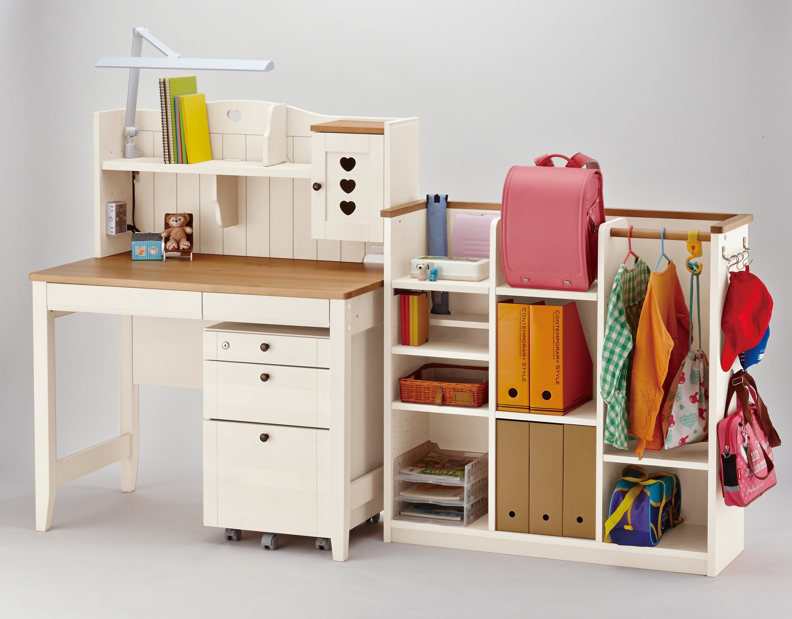 Amazon｜イトーキ 学習机 収納お片付けラック カモミール ナチュラル