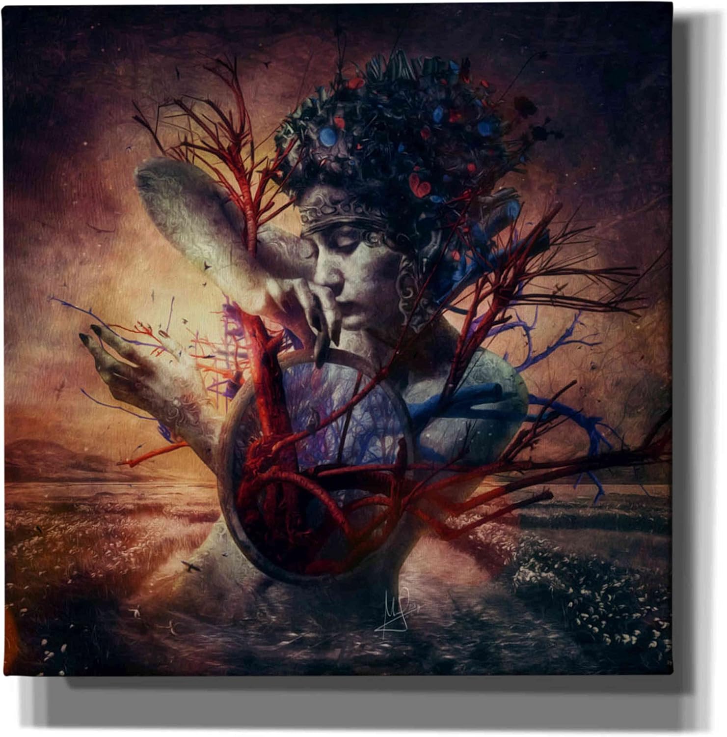 Epic Graffiti Cortesi Home 'Blossom' by Mario Sanchez Nevado, Canvas Wall Art, 12"x12"