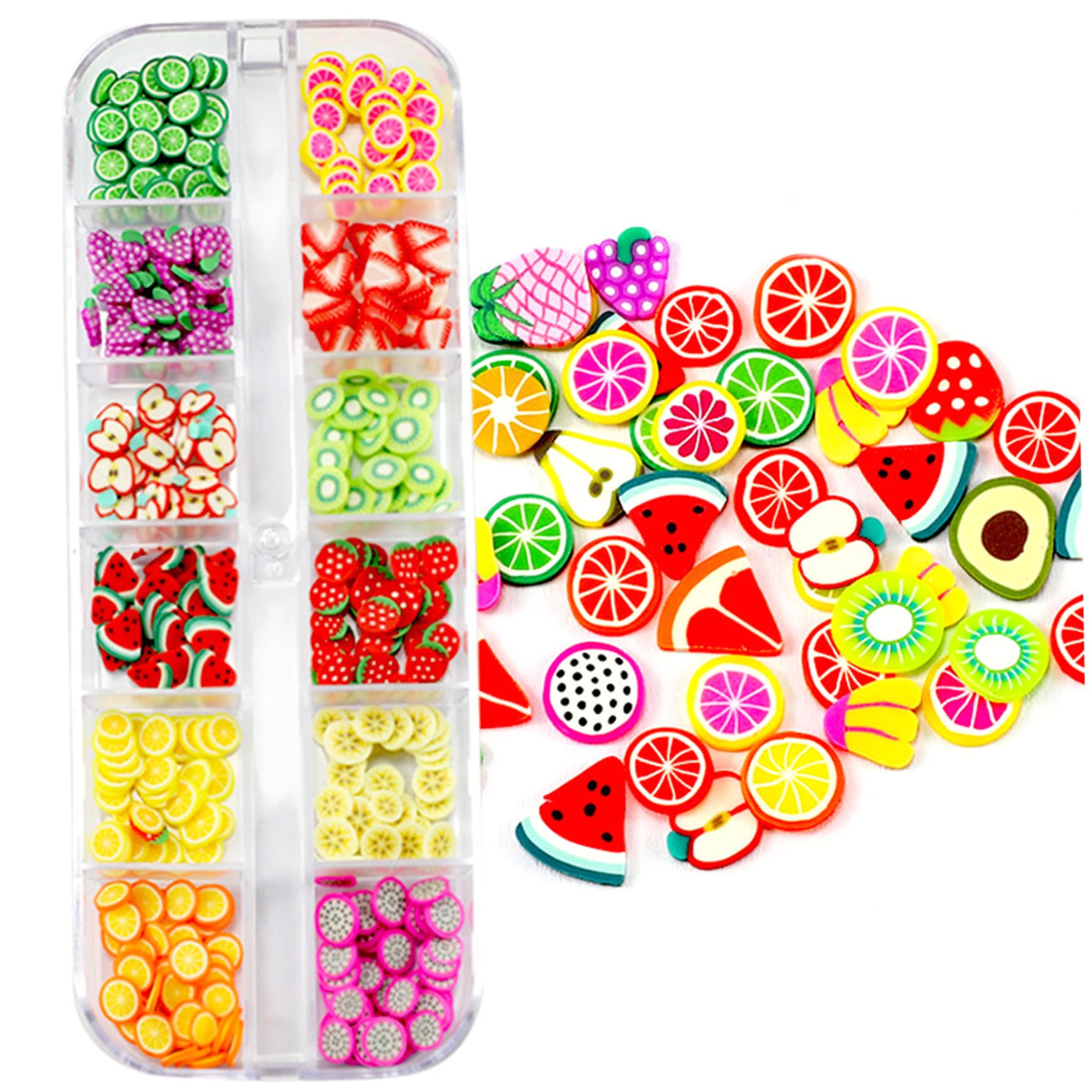 Charme à ongles de fruits, autocollants à ongles de fruits bricolage 3D