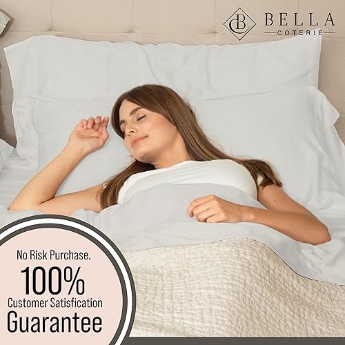 Miniatura 5 de Bella Coterie - Juego de fundas de almohada de bambú de lujo de tamaño estándar, 100% viscosa de bambú cultivada orgánicamente, ultra suave,