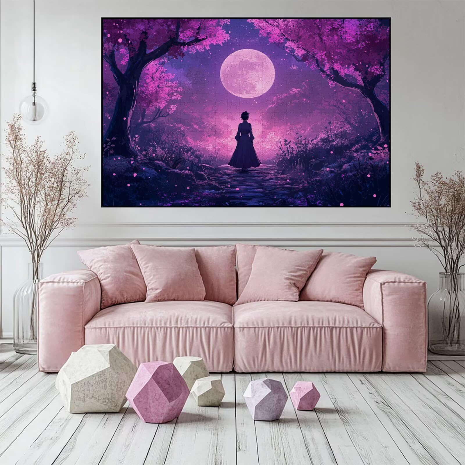 Puzzle 4000 elementów leśnych puzzle dla dorosłych kobiet 141 x 87 cm unikalne rzemiosło klasyczne 3D drewniana układanka do rodzinnych gier aktywnych, układanka do samodzielnego wykonania nawet do