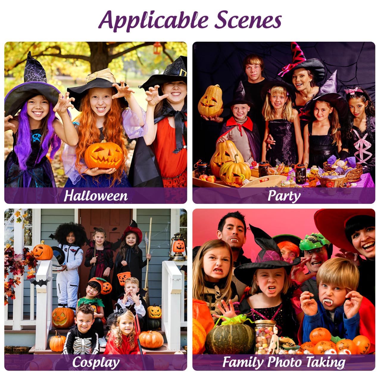 Hexenbesen Halloween-Hexenbesen-Requisiten: 2 Kinder Cosplay Requisiten Fliegender Requisiten für Halloween Party Kostüm Zubehör, zufällige Wunderbesen