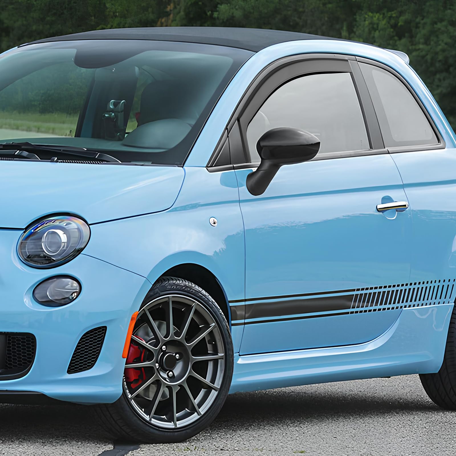 GEARMONSTER Deflectores de Viento para F-I-AT 500/Abarth 2007-2024, protección contra la Lluvia y Lluvia, deflectores Integrados