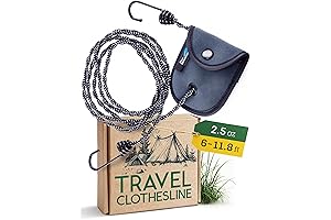 Portable travel clothesline for hotel room and cruise ship