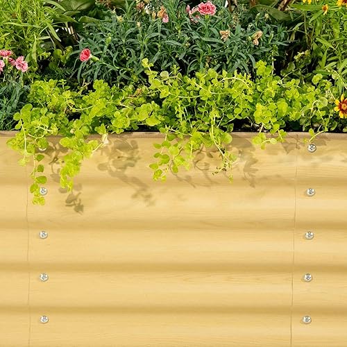 Miniatura 30 de Vego garden Kit de cama de jardín elevada, 17 pulgadas de alto, 6 en 1, modular de metal, para verduras, flores, patio, jardinera, caja de Blanco
