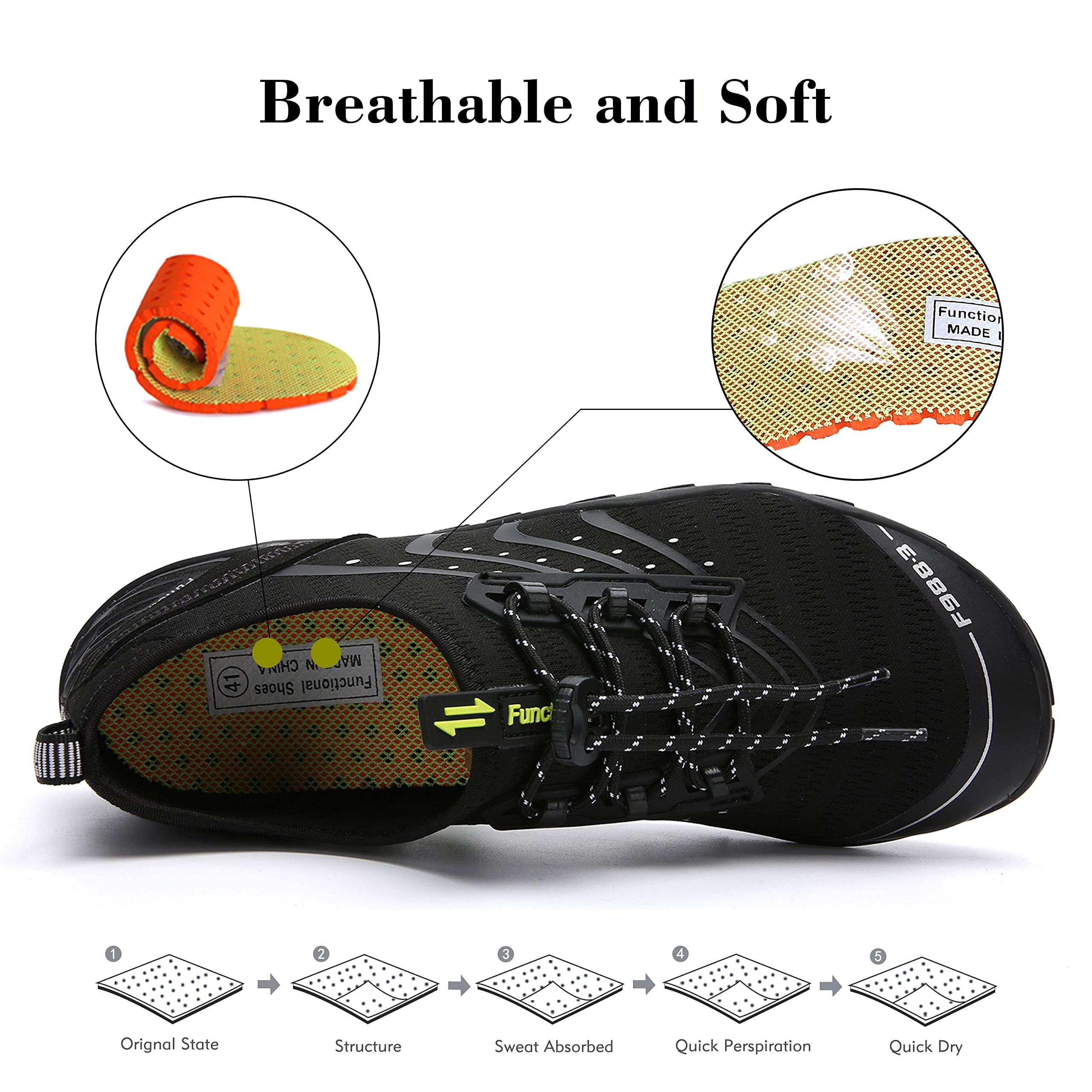 SAGUARO Scarpe da Immersione Donna Uomo Scarpe da Scoglio Acqua Sport Antiscivolo Scarpe da Aqua per Yoga Nuoto Piscina Spiaggia 35-48 EU