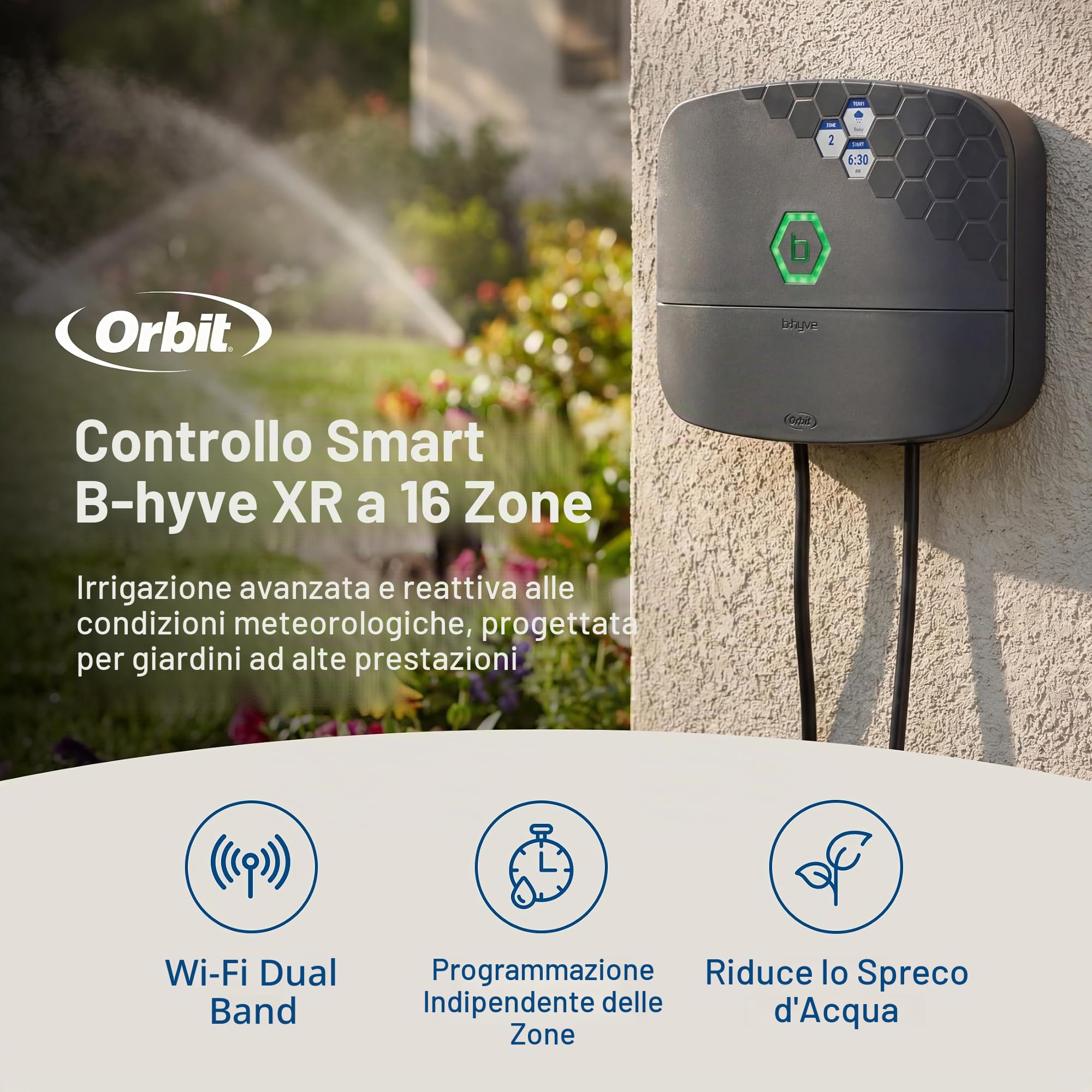 Orbit 57995 B-hyve XR 16-Zone Smart Sprinkler Controller, Black