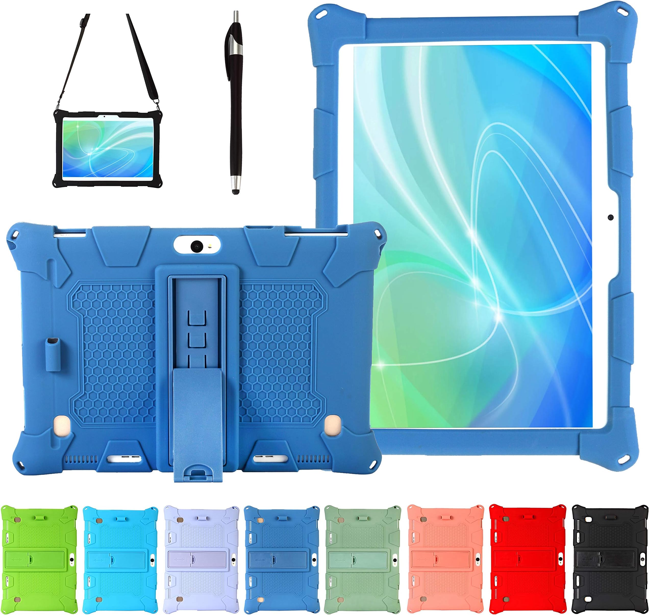 AKNICISilicone Case for Dragon Touch Notepad K10/K10/Max10,FLYINGTECH 10,MatrixPad S30,Lectrus 10,Hoozo 10,ZONKO 10.1,Victbing 10,BeyondTab 10,LLLCCORP 10,MaiTai 10,ANTEMPER 10, Dark Blue
