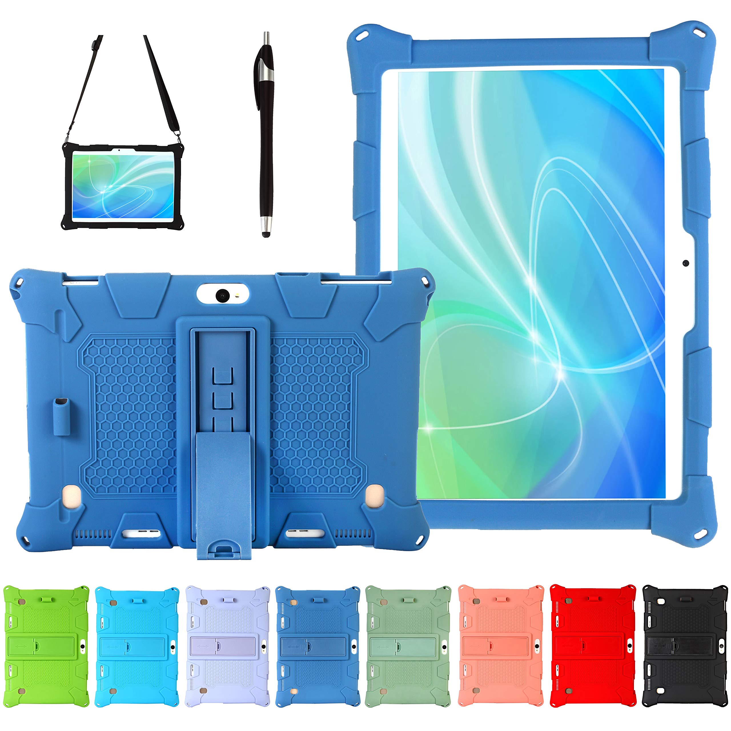 AKNICISilicone Case for Dragon Touch Notepad K10/K10/Max10,FLYINGTECH 10,MatrixPad S30,Lectrus 10,Hoozo 10,ZONKO 10.1,Victbing 10,BeyondTab 10,LLLCCORP 10,MaiTai 10,ANTEMPER 10, Dark Blue