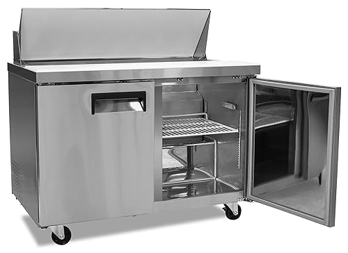 Miniatura 10 de FSE MRSL-1D-2 Mesa de preparación para sándwich, 27.5 pulgadas, color plateado