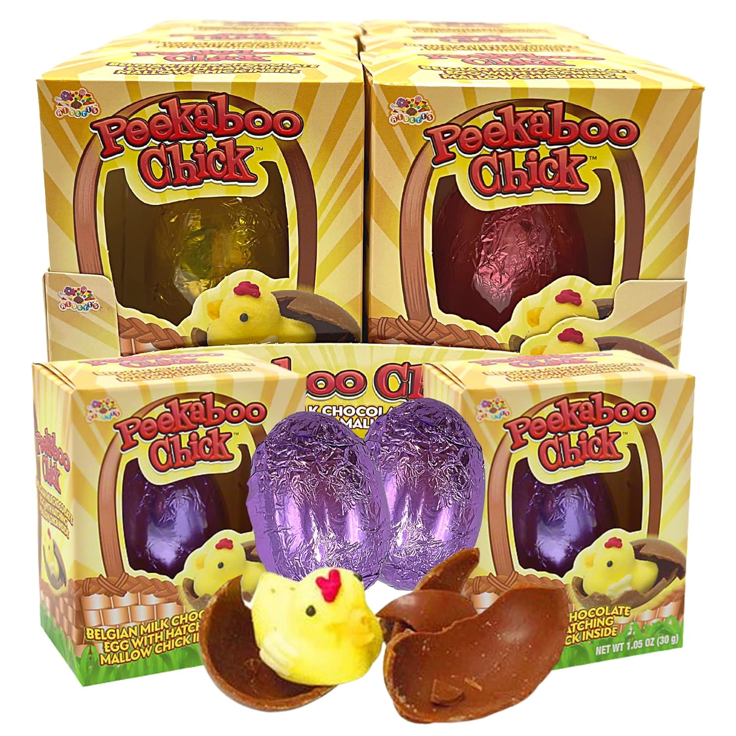 Belgian Milk Chocolate Easter Egg with Marshmallow Chick