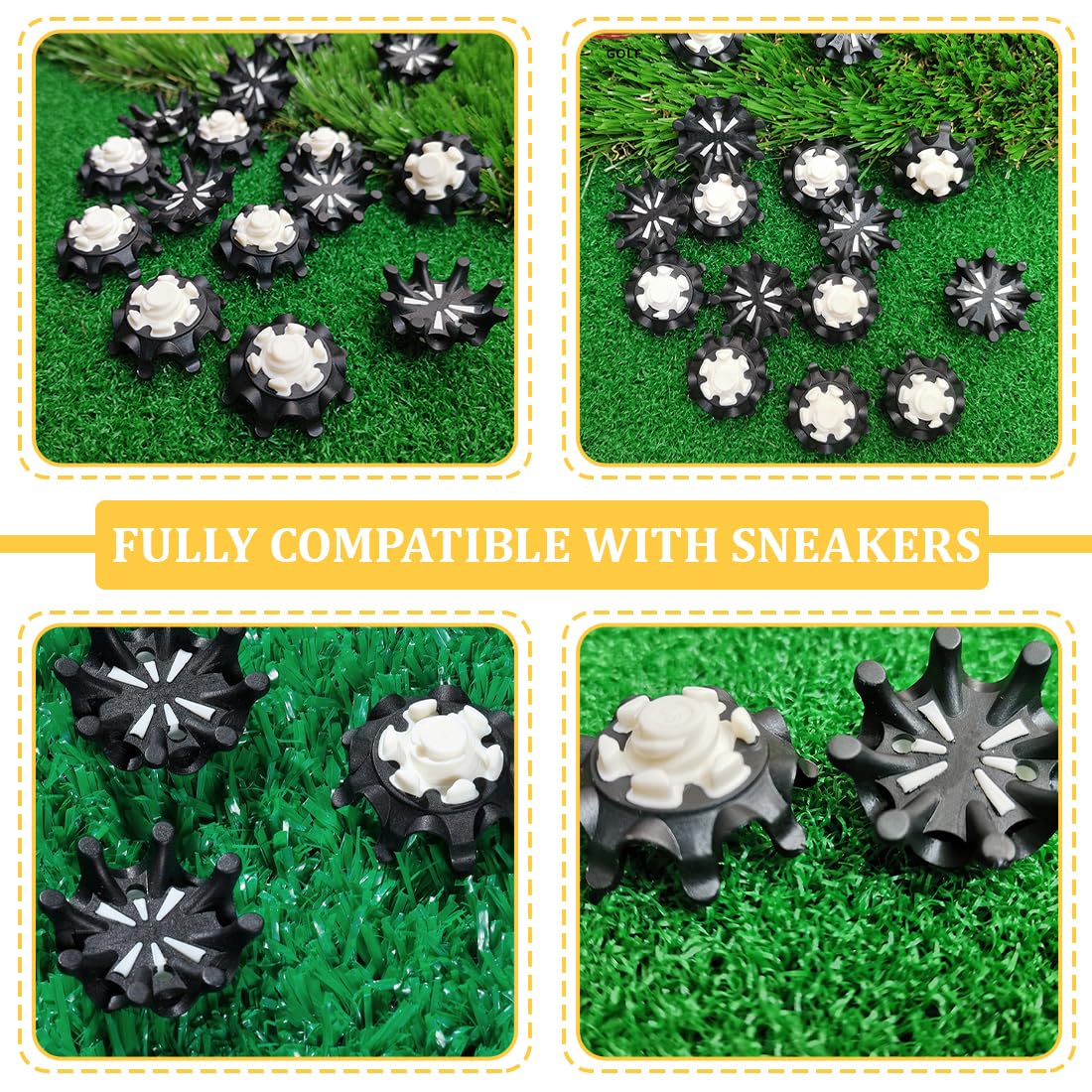 Clavos de golf, Paquete de 10 clavos antideslizantes para zapatos de golf