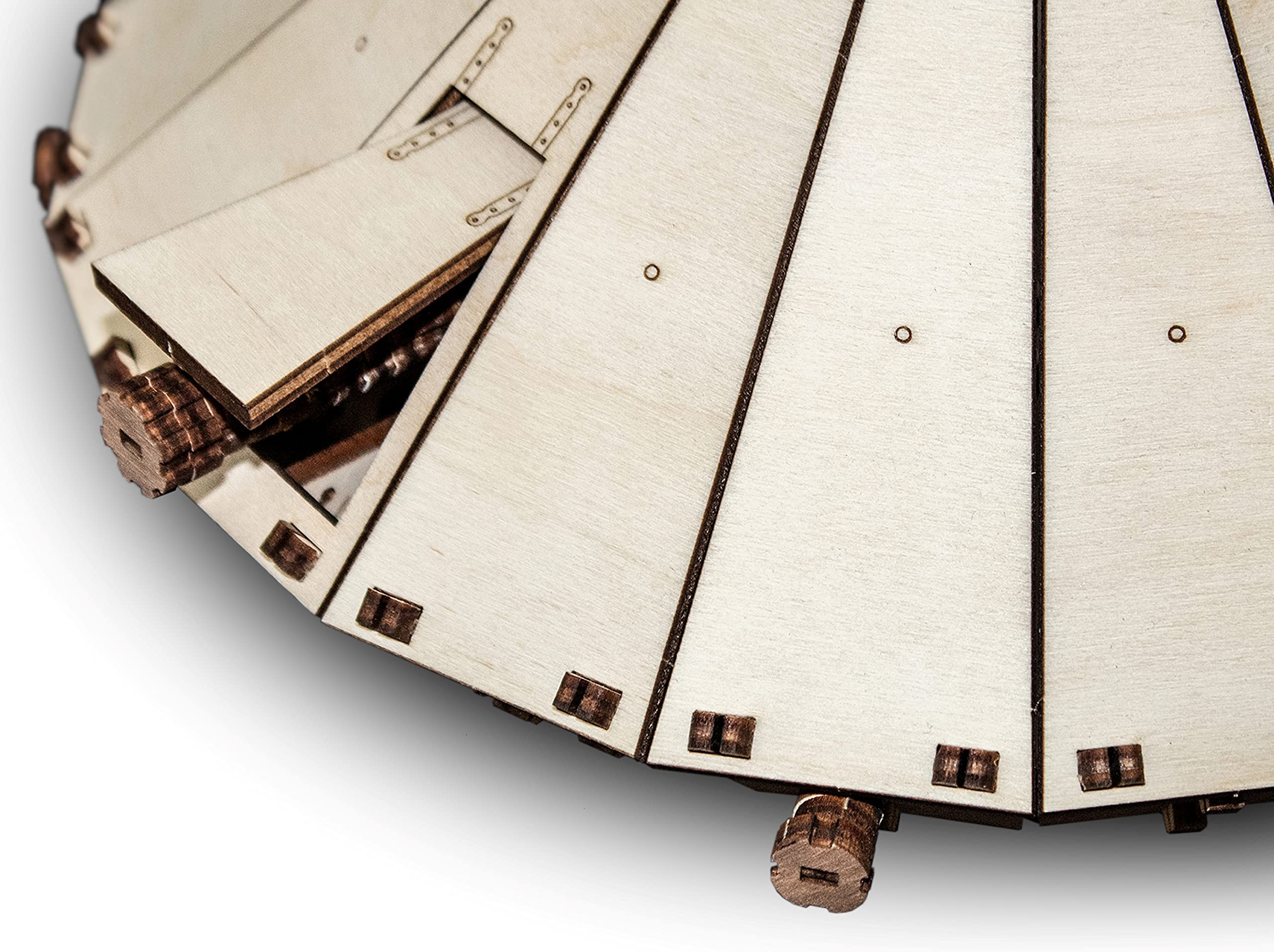 EWA Eco-Wood-Art - Tank de Leonardo Da Vinci - Puzzle 3D mécanique en Bois - Puzzle pour Adultes et Adolescents - Assemblage sans Colle - 278 pièces