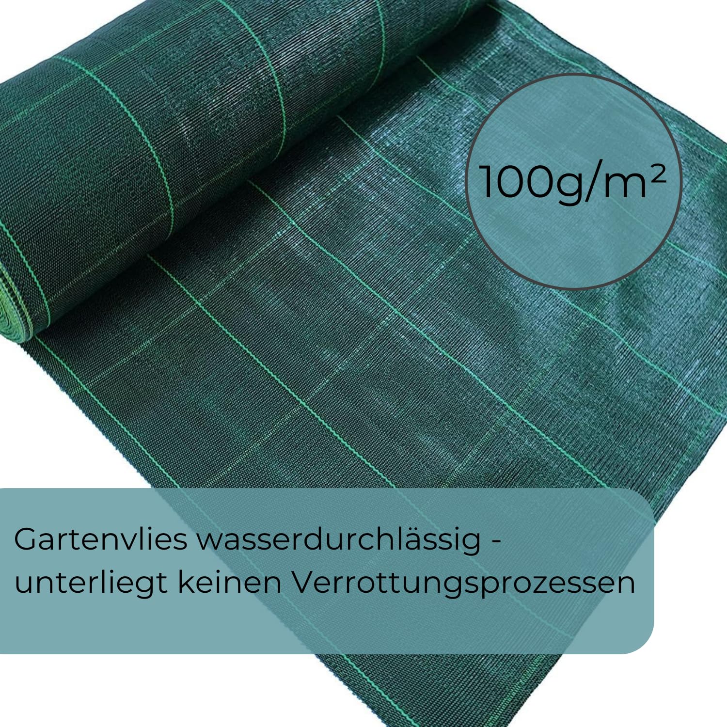 160 m² (100m x 1,6m) Zielona Agrowłóknina Ogrodowa Przeciw Chwastom - Agrotkanina 100g/m² - Wysoka Stabilizacja UV - Mata Ściółkująca Przepuszczająca Wodę